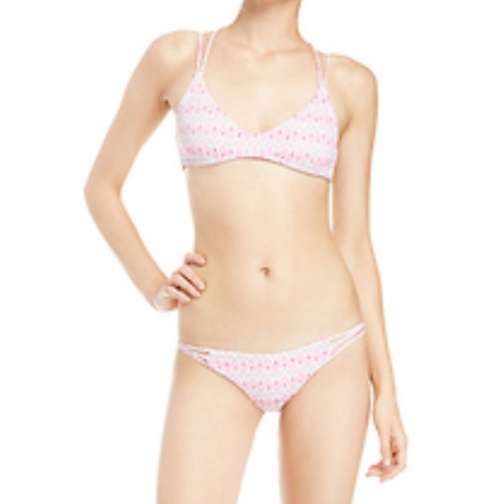 Frankie’s Bikinis Kaia bikini top in pink